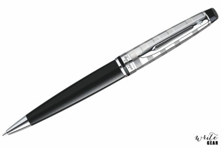 Waterman Expert 3 Deluxe Black Ballpoint Pen with Chrome Trim