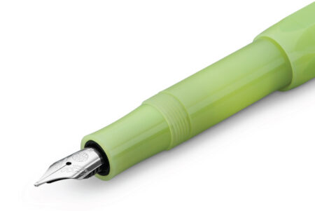 Kaweco FROSTED Sport Fountain Pen Fine Lime Close Up of Nib