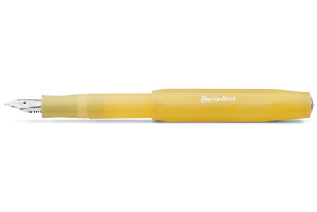 Kaweco FROSTED Sport Fountain Pen Sweet Banana with open cap