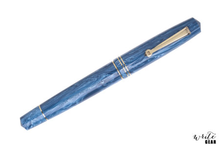 Leonardo Momento Zero Fountain Pen - Positano Blue with Gold Trim