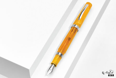 Leonardo Messenger Fountain Pen - Transparent Orange with Rhodium Trim