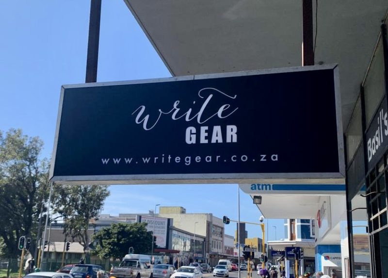 Write GEAR Store Sign