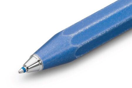 Kaweco AL Sport Ballpoint Pen - Stonewash Blue Close Up Of The Ballpoint Tip