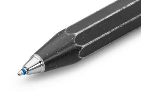 Kaweco AL Sport Ballpoint Pen - Stonewash Black Close Up Of The Ballpoint Tip