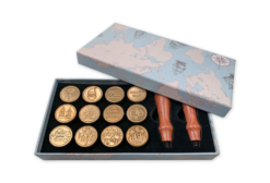 Wax Stamp 12 Head Sealing Set With Open Gift Box