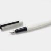 TOOLS to LIVEBY "Le Chat " Fountain Pen - White with open cap