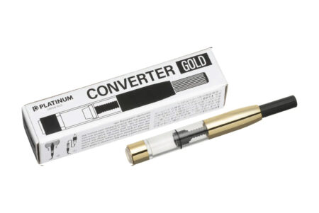 Platinum Cartridge Converter for fountain pens with gold accents