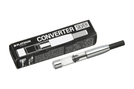 Platinum Cartridge Converter for fountain pens with silver accents