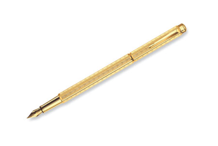 Gold-Plated Ecridor Chevron Fountain Pen