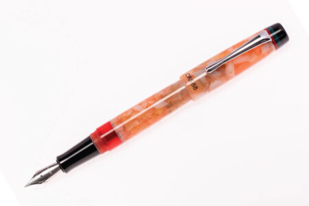 Opus 88 Minty Fountain Pen - Orange with open cap