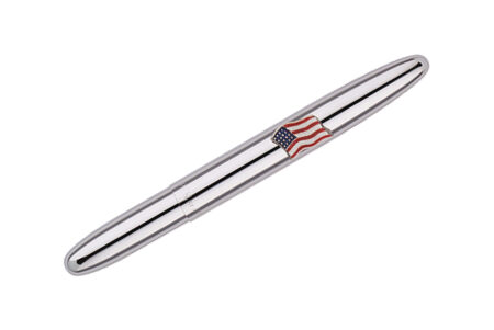 Fisher Bullet Space Pen - Chrome With American Flag