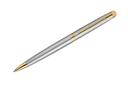 Waterman Hemisphere Ballpoint Pen - Stainless Steel with Gold Trim