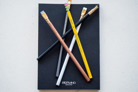 assorted Blackwing Pencils on Fabriano notebook