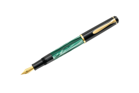Pelikan M200 Fountain Pen - Green-Marbled Posted