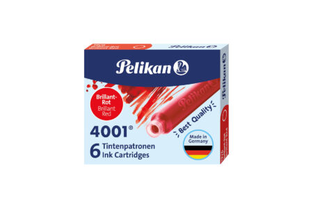 Pelikan Fountain Pen Ink Cartridges Box Brilliant Red