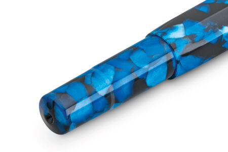 Kaweco ART Sport Fountain Pen - Pebble Blue close up of barrel