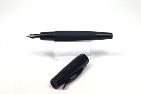 Faber-Castell eMotion Fountain Pen - Black Metal - Medium (Pre Loved) uncapped