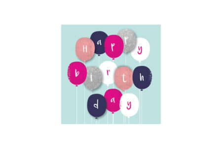 Birthday balloons greeting card